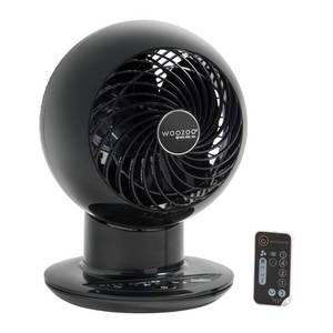 lot 6482 image: Woozoo SC15T Globe Oscillating Circulating Fan With Remote, Black