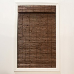 lot 6484 image: Radiance Cordless Cocoa Dockside Flatstick Bamboo Roman Shade