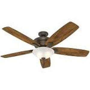 lot 6444 image: Hunter Regalia Ii 60-in Bronze Led Indoor Ceiling Fan - 5-blade