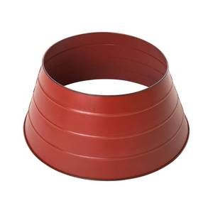 lot 3647 image: 22 Painted Red Metal Tree Collar - Glitzhome