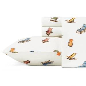 lot 3697 image: Tommy Bahama Cotton Printed Full Size Sheet SetPillowcase Pair