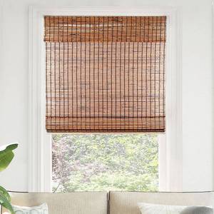 lot 3708 image: CHICOLOGY Cordless Bamboo Roman Shades, Light Filtering, 35W x 64H