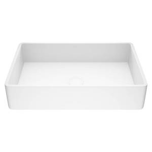 lot 3734 image: VIGO Magnolia White Matte Stone Vessel Bathroom Sink- Retail$171.49