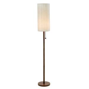 lot 3738 image: Adesso Hamptons Walnut Floor Lamp- Retail$150.00