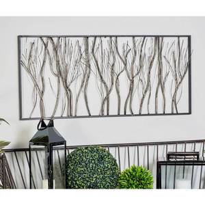 lot 3742 image: Natural 22 x 48 Inch Iron Twigs and Branches Wall Decor by Studio 350- Retail$99.99