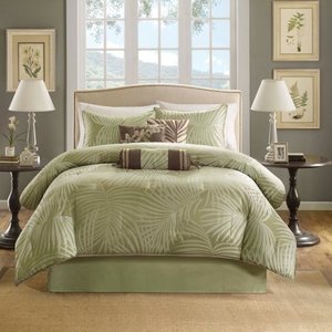 lot 3748 image: Copper Grove Geneva Sage 7-piece Queen Comforter Set- Retail$119.98
