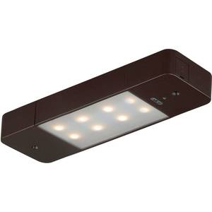 lot 3772 image: Instalux 8-in Linkable LED Bronze Motion Under Cabinet Strip Light - 8 W x 1 H x 2.75 D