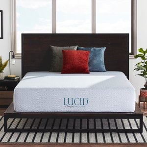 lot 3791 image: Comfort Collection 10 Gel Memory Foam Mattress - Lucid - Queen