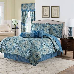 lot 3801 image: Waverly Moonlit Shadows Reversible King Quilt Collection- Retail$159.99