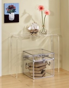 lot 3805 image: Acrylic Console Table