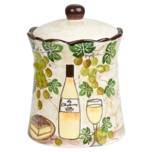 lot 3810 image: White Grape Ceramic Cookie Jar&nbsp