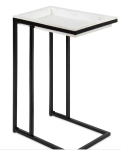 lot 3666 image: Kate and Laurel Lockridge Brown Wood and Metal C Table