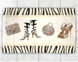 lot 3668 image: Animal Print Couture Accent Rug, 2 x 3