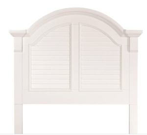 lot 3672 image: Summer House Youth Oyster White Twin Panel Headboard- Retail$303.99