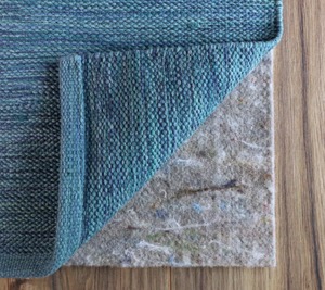 lot 3722 image: FiberSoft Extra Thick 100% Felt Rug Pad for All Floors - Grey- Retail$82.49