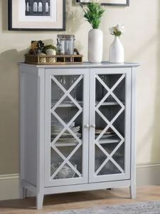 lot 3779 image: Savannah Accent Cabinet With Two Doors and Lower Drawer- Retail$229.99