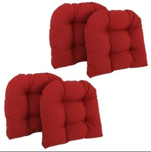 lot 3792 image: Blazing Needles 19-inch U-shaped Indoor Chair Cushions (Set of 4)
