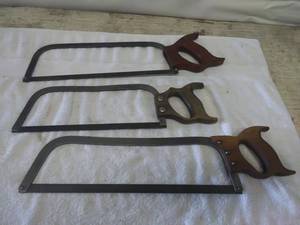 lot 3917 image: Three Vintage Hacksaws