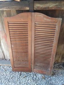 lot 3930 image: Wooden Swinging Doors