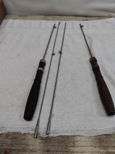 lot 5516 image: someone who wasnt telling me that one full metal fishing rod one partial