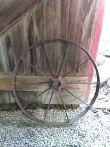 lot 5540 image: steel wheel vintage