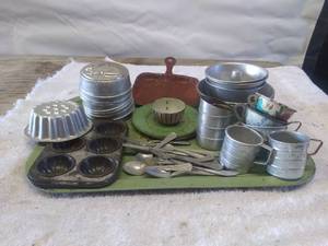 lot 5833 image: Kids Vintage KitchenCooking Utensils