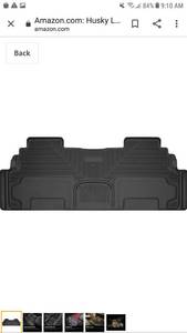 lot 65119 image: Husky Liners - 19211 Fits 2008-17 Buick Enclave, 2009-17 Chevrolet Traverse, 2007-16 GMC Acadia, 2017 GMC Acadia Limited - with 2nd Row Bucket Seats Weatherbeater 2nd Seat Floor Mat Black