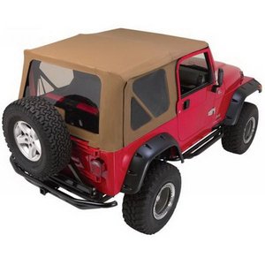 lot 65130 image: Rampage Jeep 68717 Complete Replacement Soft Top with Frame and Hardware