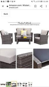 lot 65167 image: Patio Conversation Set