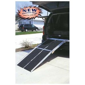 lot 65175 image: Prairie View Industries UTW630 Portable Multi-fold Ramp with Extended Lip, 6 ft x 30 in
