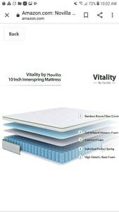 lot 65178 image: Novilla Queen Mattress - 12 Inch Vitality Gel Memory Foam Hybrid Mattress, Medium Firm Pocket Innerspring Queen Size Mattress with Edge Support, Motion Isolation and Cooling Sleep (NV0M802-12-Q