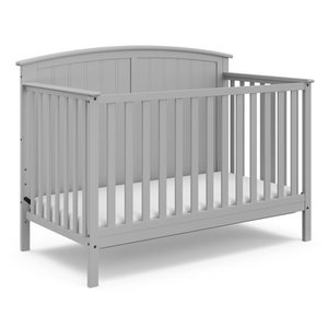 lot 65181 image: Storkcraft Steveston 4 in 1 Convertible Baby Crib, Pebble Gray
