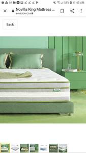 lot 65198 image: Novilla King Mattress - 12 Inch Vitality Gel Memory Foam Hybrid Mattress, Medium Firm Pocket Innerspring King Size Mattress with Edge Support, Motion Isolation and Cooling Sleep