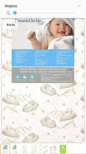 lot 65221 image: Crib Mattress Holder, Dream On Me, 3 Inch, Spring, White & Brown