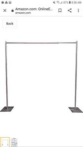 lot 65231 image: OnlineEEI Premier Portable Pipe and Drape Backdrop Kit 8ft x 10ft (No Drapes)