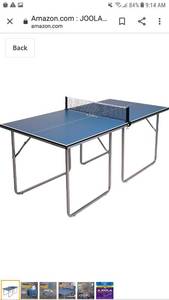 lot 65233 image: JOOLA Midsize Compact Table Tennis Table Great for Small Spaces and Apartments �� Multi-Use Free Standing Table - Compact Storage Fits in Most Closets - Net Set Included - No Assembly Required
