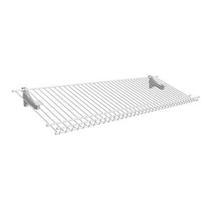 lot 65238 image: ClosetMaid 2846 ShelfTrack Ventilated Wire Shoe Shelf Kit, 3-foot, White