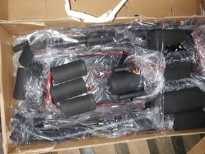 lot 65250 image: Wood Pallet of Large Dog cage,Bed Frames,Gym Equipment etc