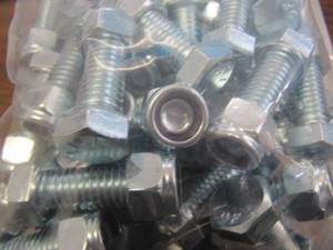 lot 1628 image: NEW (39) 716-14x1-14 Grade 5 Hex Bolts & (39) 716-14 NYLON INSERTS Lock Nuts