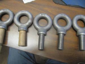 lot 1540 image: LOT Of 6 NEW Proto J94029 78-14 UNF 6 Heavy Duty Lifting Forged Shoulder Eye Bolts 2-14 Shank Farm and Construction