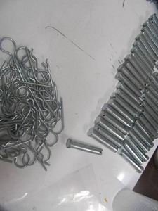 lot 1630 image: NEW Lot of (45) Clevis Pins w Hitch Pin Clips  12 inch  X 2 length