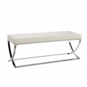 lot 3020 image: Coaster Home Furnishings Bench, ChromeWhite