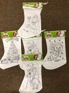 lot 3025 image: Diy Printed Holiday Stocking Art Make Your Own Christmas