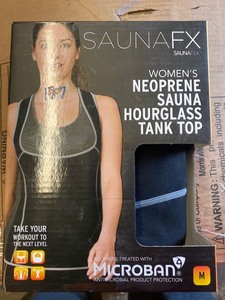 lot 4014 image: SaunaFX Womens Neoprene Slimming Vest with Microban M - Black