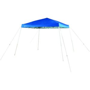 lot 4016 image: Ozark Trail 10x10 Instant Slant Leg Canopy Outdoor Patio Folding Gazebo Canopy Shade Shelter, Blue