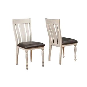 lot 4029 image: Arch Weathered Oak Turned Leg Dining Chair Set of 2