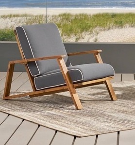 lot 4036 image: Paloma Outdoor Acacia Wood Club Chairs with Cushions (Set of 2) by Christopher Knight Home