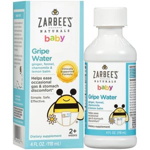 lot 4054 image: Zarbees Naturals Gripe Water, Clinically Supported Formula with Ginger, Fennel, Chamomile, Lemon Balm - 4 Ounce