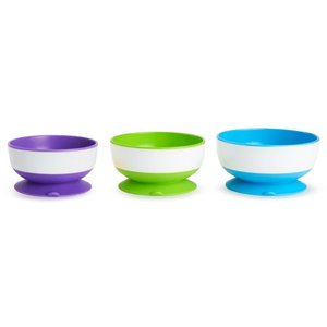 lot 4061 image: Munchkin 3pk Stay-Put Suction Bowls