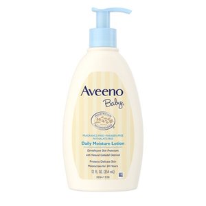 lot 4062 image: Aveeno Baby Daily Moisture Lotion with Natural Colloidal Oatmeal, 12 fl oz